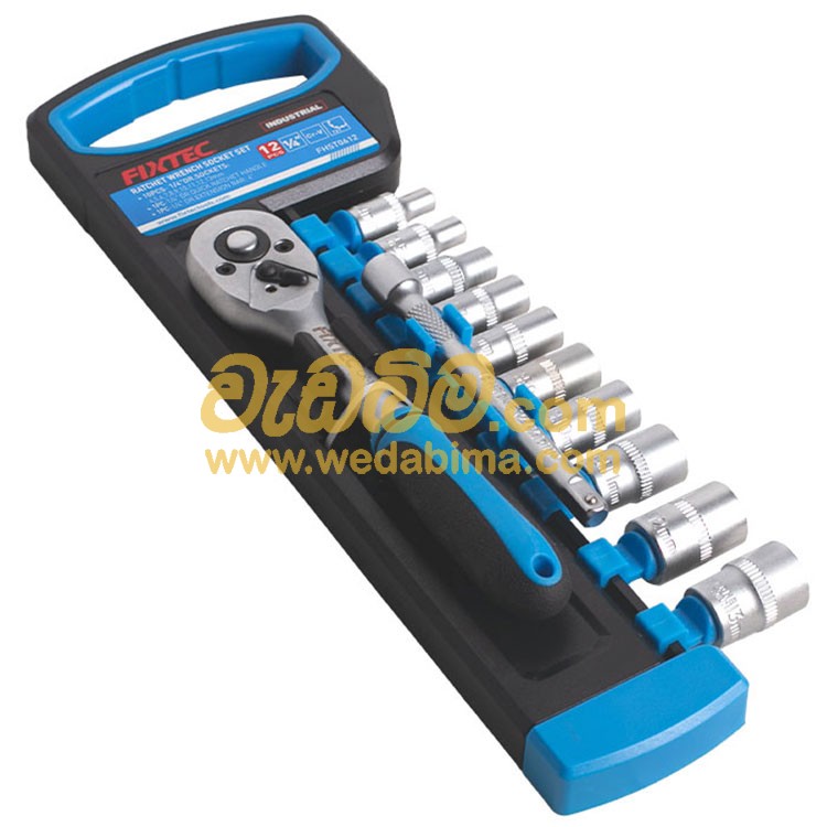 Cover image for 3/8 Inch 12PCS Ratchet Handle with Sockets Set
