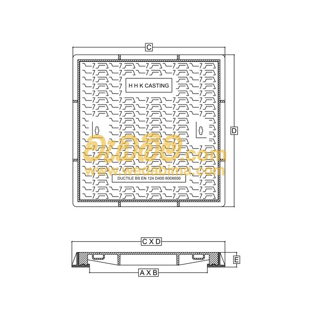Cover image for 600mm x 600mm Ductile-iron Manhole cover