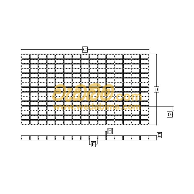 500mm x 900mm x 30mm Iron Grating Cover