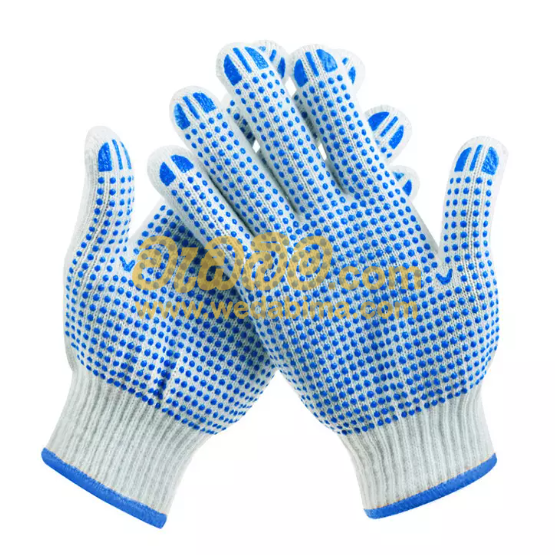 10 Inch Knitted & PVC Dots Gloves
