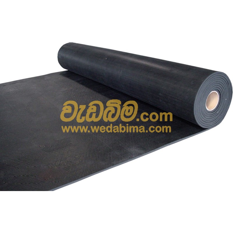 10m Black Medium Rib Rubber Role