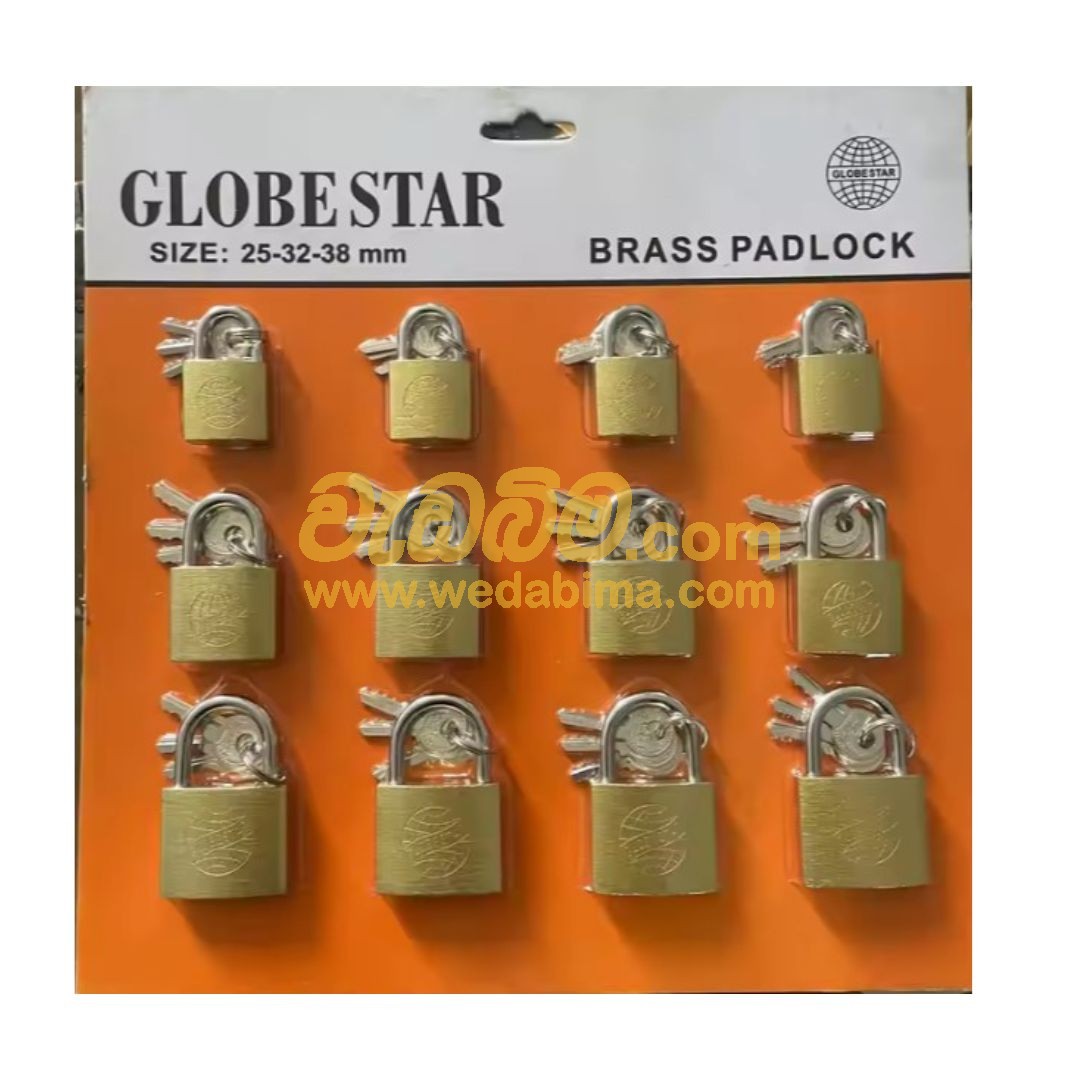 Cover image for 12PCS Brass Padlock Card