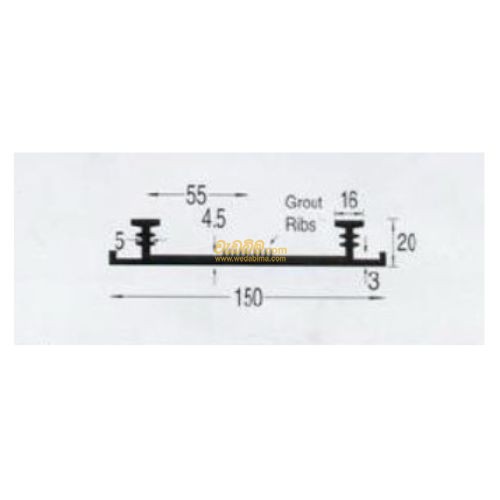 150mm Water Bar for External Construction Contraction Joints