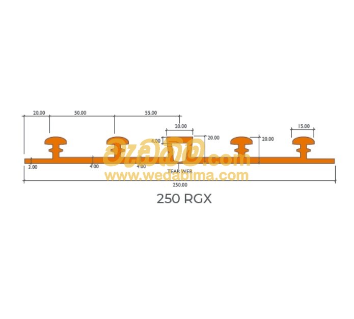 250mm Water Stops for External Expansion Joints